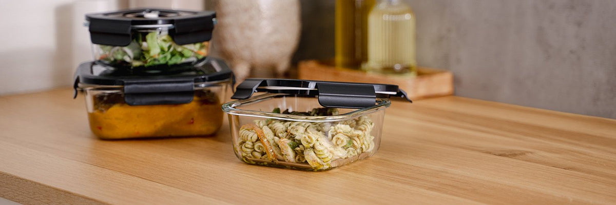 RECTANGLE VACUUM GLASS CONTAINER - 1040ML - 7