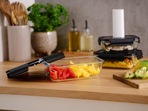 RECTANGLE VACUUM GLASS CONTAINER - 1040ML - 5