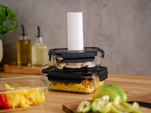 RECTANGLE VACUUM GLASS CONTAINER - 1040ML - 4