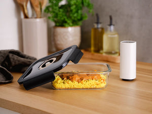 SQUARE VACUUM GLASS CONTAINER - 1230ML - 2