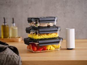 RECTANGLE VACUUM GLASS CONTAINER - 1040ML - 3