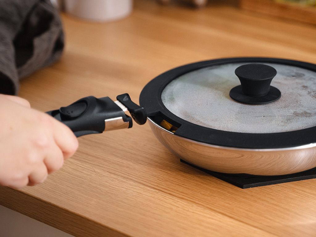 MIXED FRYING PAN WITH DETACHABLE HANDLE SET 2-PC - 3