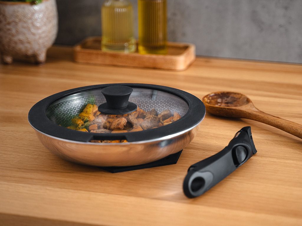 MIXED FRYING PAN WITH DETACHABLE HANDLE 4-PC SET - 6