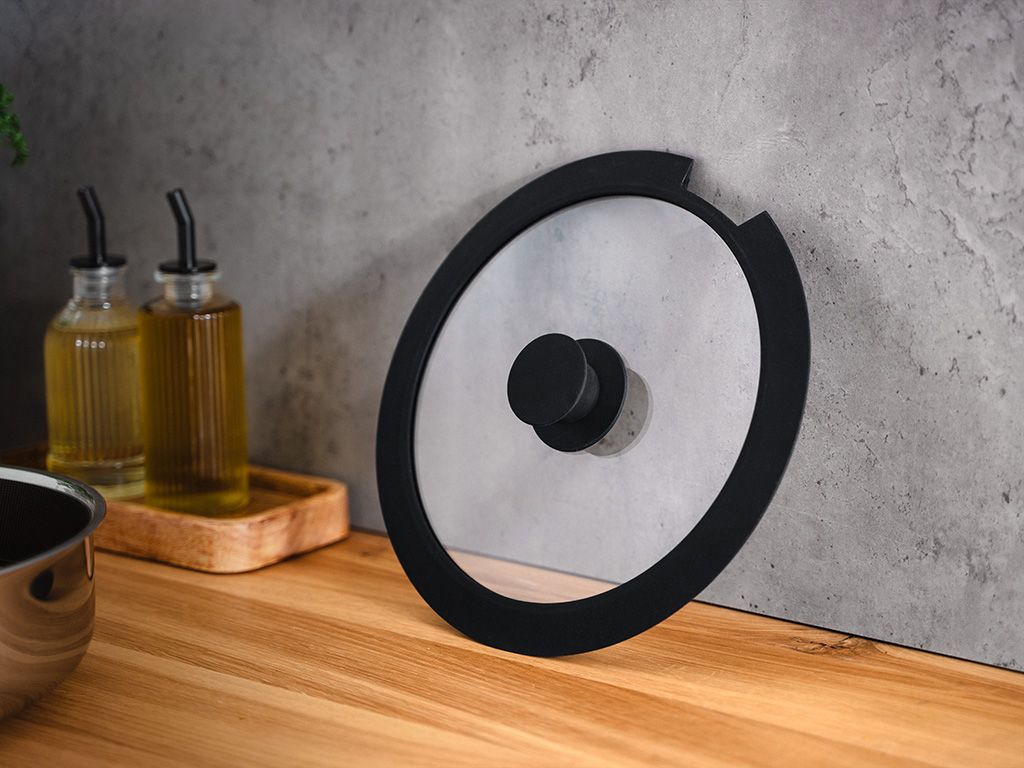 HANDLELESS GLASS LID – 30CM - 2