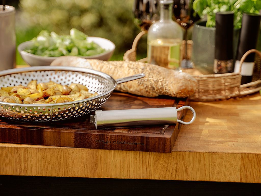 BBQ GRILL PAN WITH DETACHABLE HANDLE 28CM - 4