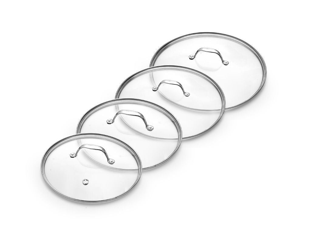 GLASS LID SET 20/24/26/28 CM – 4 PIECES - 1