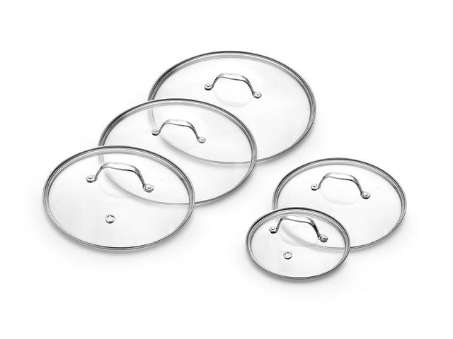GLASS LID SET 18/24/26/28/30 CM – 5 PIECES - 1