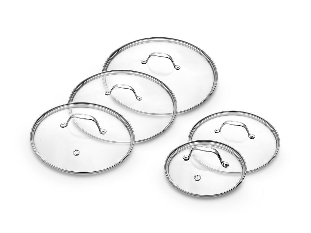 GLASS LID SET 20/24/26/28/30 CM – 5 PIECES - 1