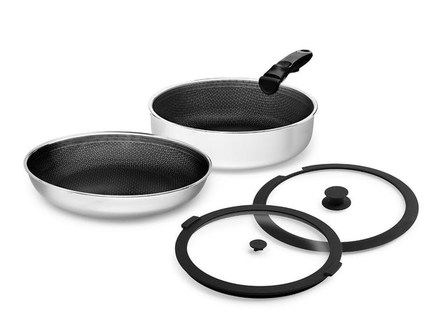 MIXED FRYING PAN WITH DETACHABLE HANDLE SET 2-PC - 1