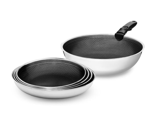 FRYING PAN WITH DETACHABLE HANDLE 5-PC SET - 1