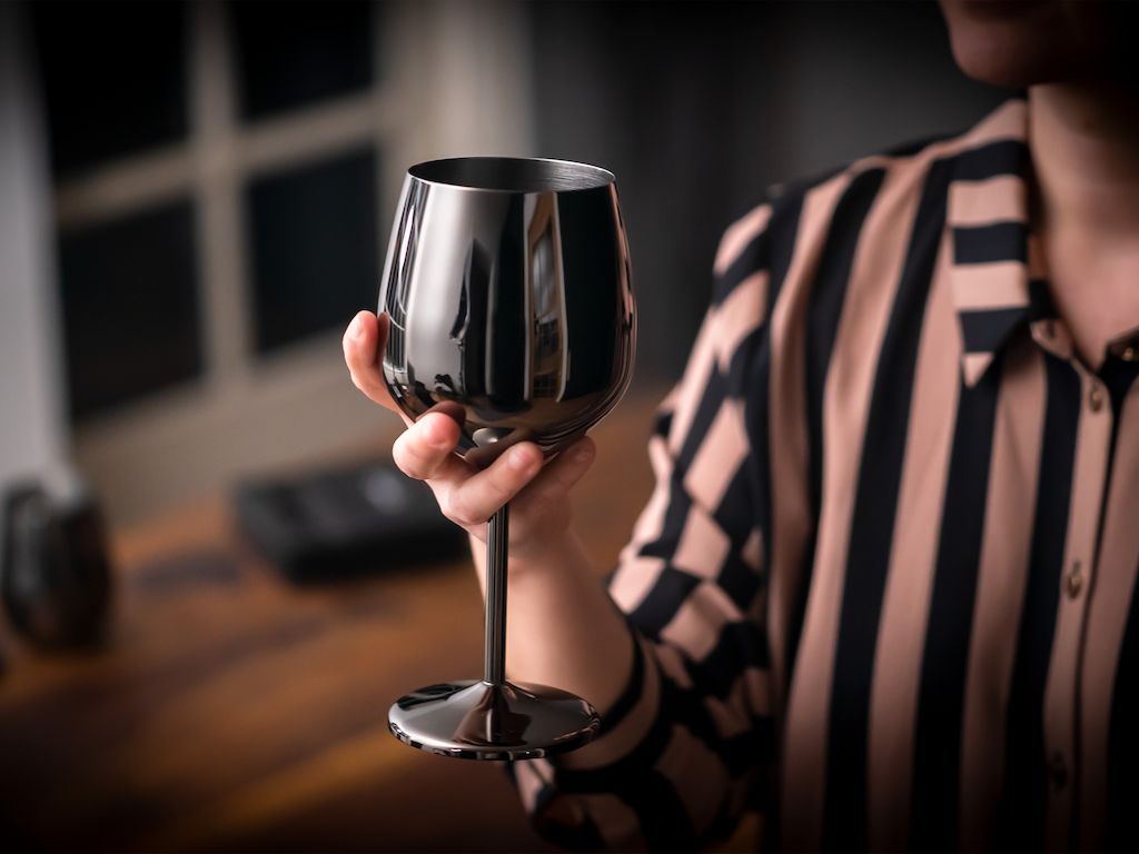 STAINLESS STEEL WINE GLASS - 4