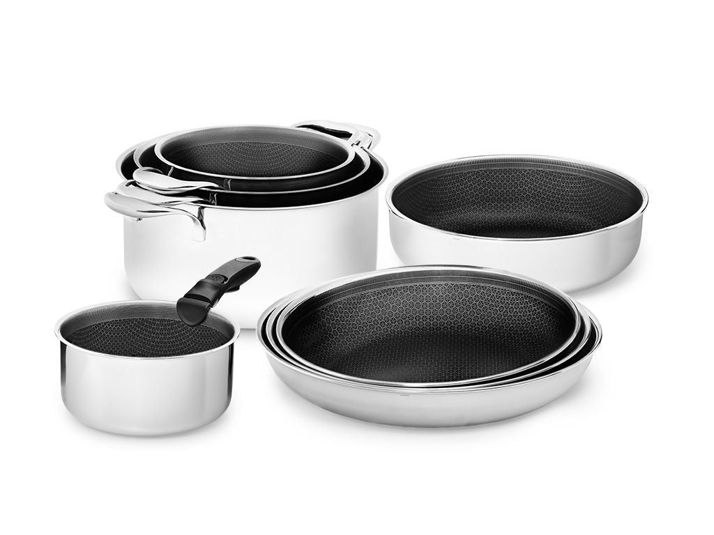 HANDLELESS 8-PCS MIXED COOKWARE SET WITH DETACHABLE HANDLE - 1
