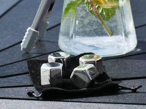 REUSEABLE STEEL ICE CUBES - 4-PC - 2