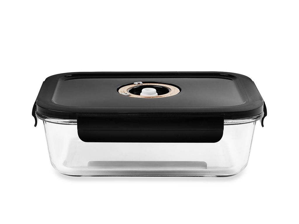 RECTANGLE VACUUM GLASS CONTAINER - 1040ML - 1